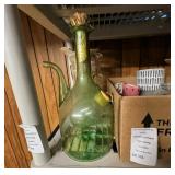 Shelf Cleanout - MCM Italian Hand-Blown Green Glass Wine Decanter, Coffee Mugs 