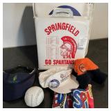 Springfield Spartans Stadium Cushion, Fist Handwear Strapped Speedway Gloves 