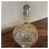Violetta Crystal Pinwheel Star Candy Dish W Spire-Finial Lid