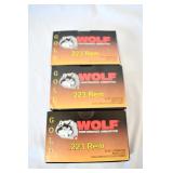 Wolf .223 Rem Ammunition, 60 Rounds