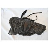 Black Tooled Leather Gun Holster