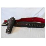 Leather Gun Belt with Holster