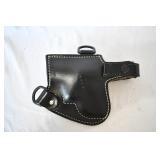 Black Leather Holster With Snap Closure