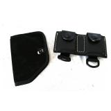 Black Leather Holster and Ammo Pouch Set