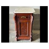 Walnut and marble cabinet Walnut and marble cabinet