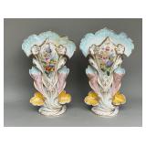 Victorian mantle vases Victorian mantle vases