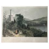 Hand colored etching of Tomb of Kosciusko Hand colored etching of Tomb of Kosciusko