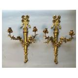 Gilt Bronze Two Arm Wall Sconce Gilt Bronze Two Arm Wall Sconce