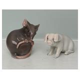 Royal Copenhagen Mouse and Pig Royal Copenhagen Mouse and Pig