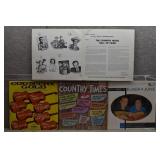 4 Vinyl Records -Country