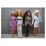 Mattel Barbie Doll Lot of 4 - Hair Wear Summer