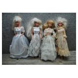 Mattel Barbie Doll Lot of 4 - White Wedding