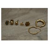 Lot of 14K Gold Scrap, Single Earrings