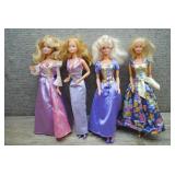Mattel Barbie Doll Lot of 4 - Purple Dresses