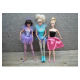 Mattel Barbie Doll Lot of 3 - Skater & Ballerina