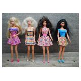 Mattel Barbie Doll Lot of 4 - Floral Outfits