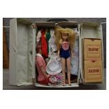 Vtg Barbie Case w/ Skipper & Alan, Clothes & Acc.
