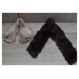 Two Vintage Fur Collars