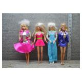 Lot of 4 Vtg Barbies; Cool Blue & Sticker Craze