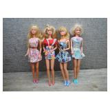 Mattel Barbie Doll Lot of 4 - Floral Dresses
