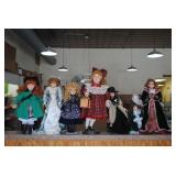 Vtg Victorian Porcelain Doll Lot of 7