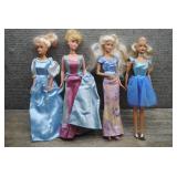 Mattel Barbie Doll Lot of 4 - Gown Lot