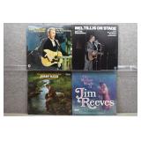 4 Vinyl Records -Mel Tillis, Jerry Reed, Etc