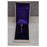 14K Gold w/Purple Stone Stick Pin