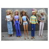 Mattel Barbie Doll Lot of 5 - Surfer Cali Girl