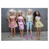 Mattel Barbie Doll Lot of 4 - Fun Prints