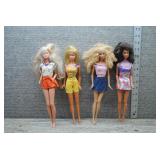Mattel Barbie Doll Lot of 4 - Malibu Barbie