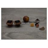 Cufflinks,Tie Pin, Stone Marble, etc