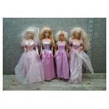 Mattel Barbie Doll Lot of 4 - Pink Dress Outfits