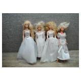 Mattel Barbie Doll Lot of 4 - White Wedding