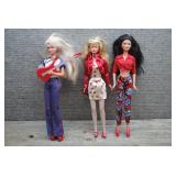 Mattel Barbie Doll Lot of 3 - Red Outfits