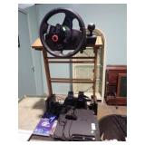 PS3 W/ RACING SETUP, GAMES