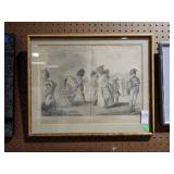 'A CAMP SCENE' LITHO 19x15