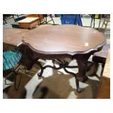 CARVED OVAL TABLE 39x27