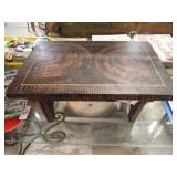 SMALL PRIMITIVE DECORATED STOOL