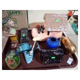 FISHING REEL, COIN BANKS, CERAMICS