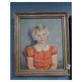 WEEDEN SIGNED O/C PORTRAIT OF GIRL 23x26