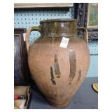 POTTERY HANDLED URN 19'