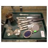 STERLING KNIVES, PIE SERVER, PEPPERMILL, MORE