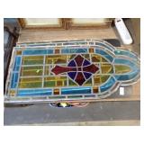 2 STAINED GLASS WINDOWS 40x17