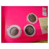 3 FOREIGN SILVER COINS