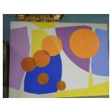 LG O/C COLORED CIRCLES BY A McNAMARA 48x36