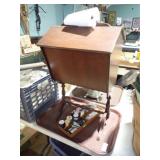 SEWING STAND W/ CONTENTS
