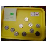 10 SILVER WASHINGTON QUARTERS