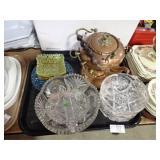 CUT GLASS + BRASS SAMOVAR