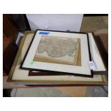 6 PCS FRAMED ART, MAP